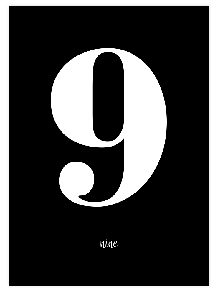Nine - Art Print Ürün ana görseli