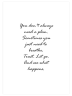 No Plan - Art Print