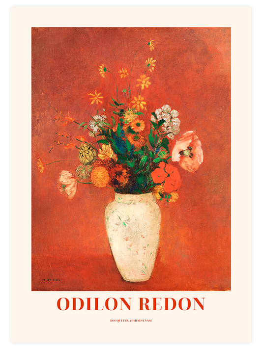 Odilon Redon Bouquet In A Chinese Vase Poster - Giclée Baskı