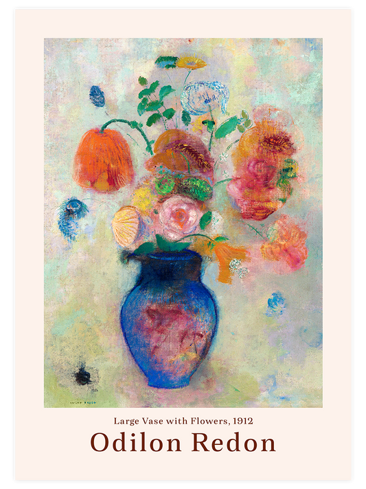 Odilon Redon Large Vase With Flowers - Fine Art Poster