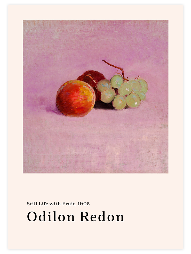Odilon Redon Still Life With Fruit - Art Print Ürün ana görseli