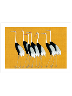 Ogata Korin Gray Cranes - Art Print
