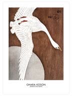 Ohara Koson Goose At Full Moon - Art Print