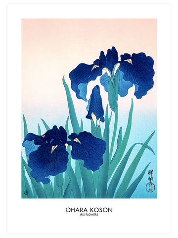 Ohara Koson Iris Flowers - Art Print