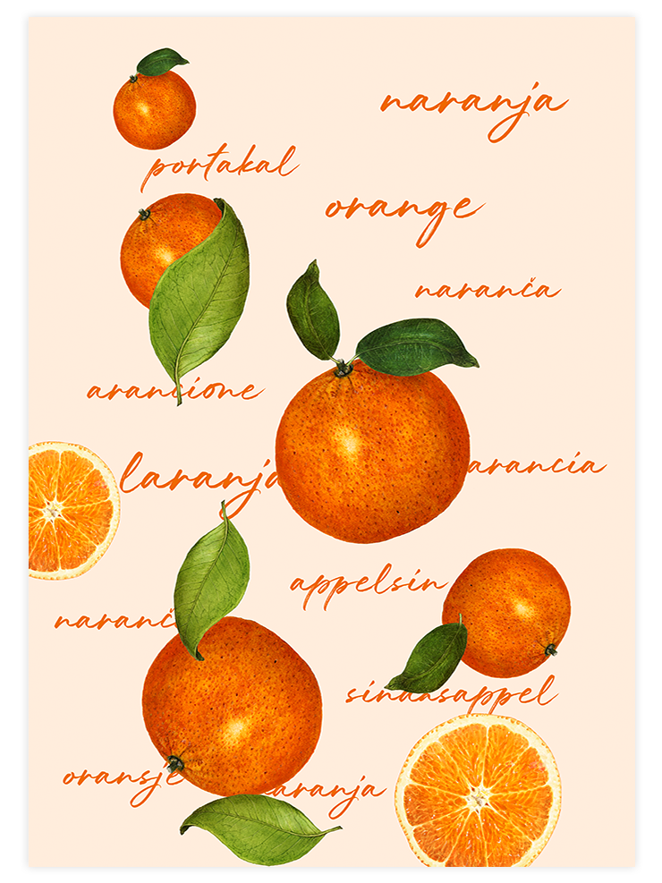 Oranges - Art Print Mutfak Poster
