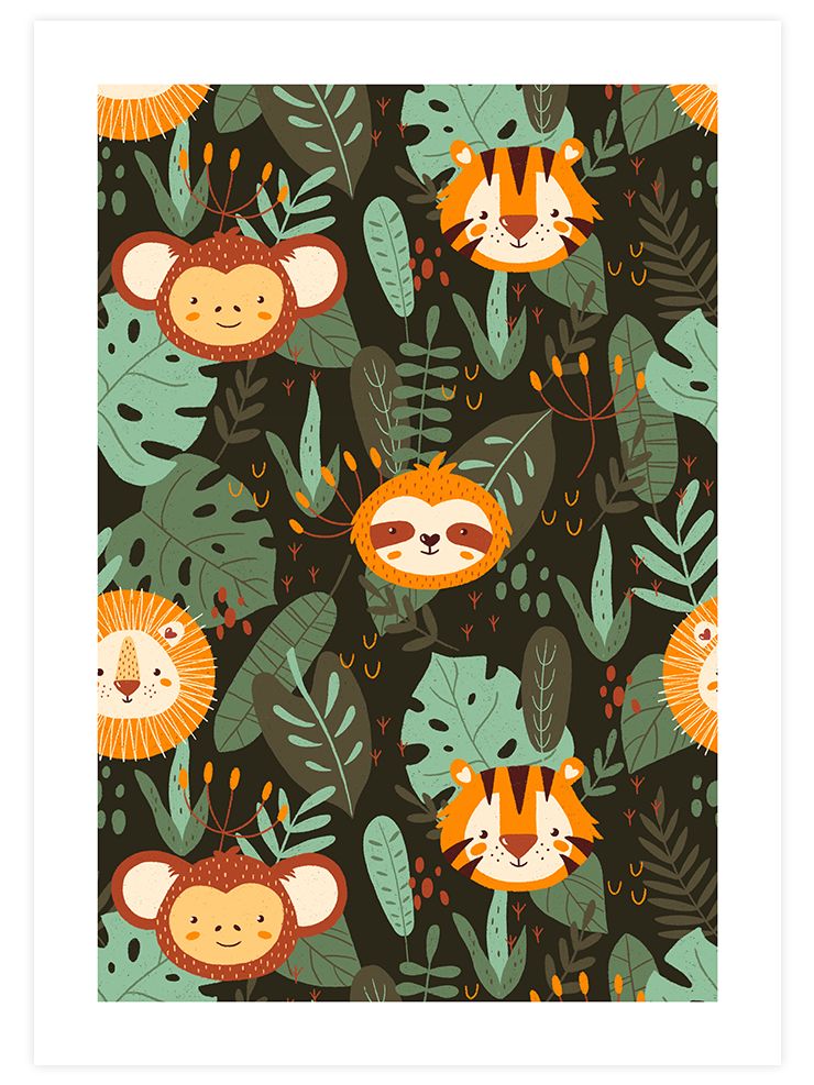 Ormandaki Hayvanlar N1 - Art Print