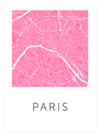 Pari̇s Pembe Hari̇ta - Art Print