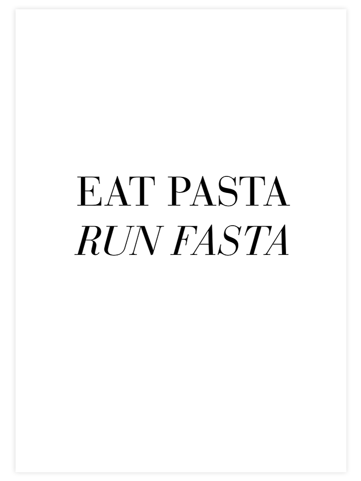 Eat Pasta - Art Print Mutfak Poster