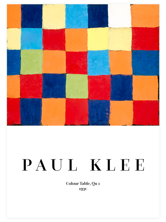 Paul Klee Colour Table Qu1 - Fine Art Poster