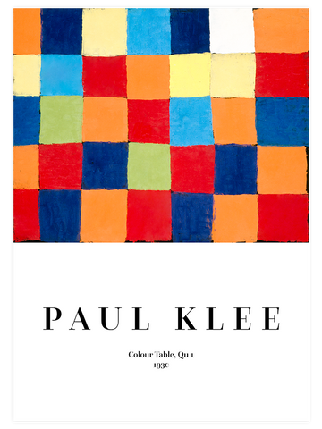 Paul Klee Colour Table Qu1 - Art Print