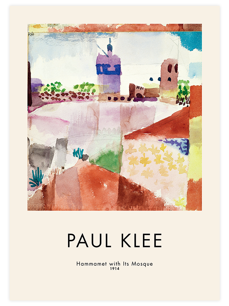 Klee Hammamet With Its Mosque - Art Print