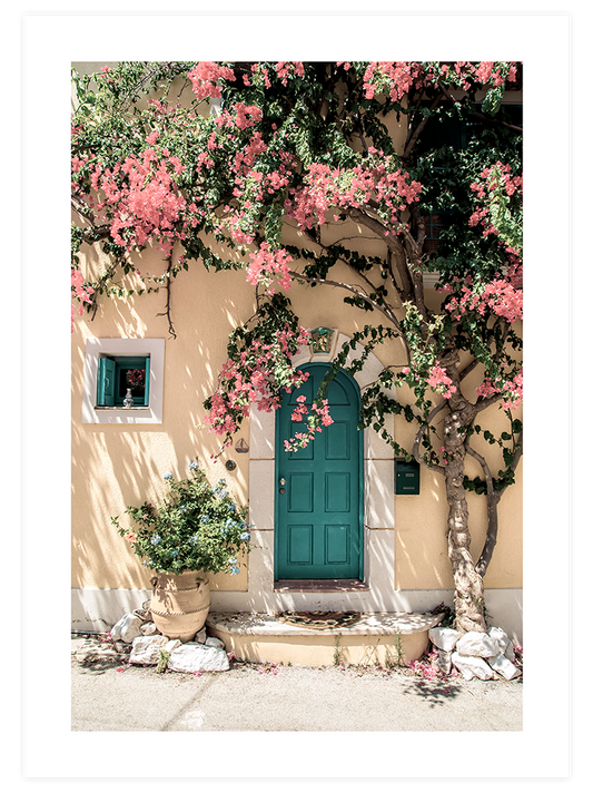 Pembe Çiçekli Ağaç Poster - Giclée Baskı