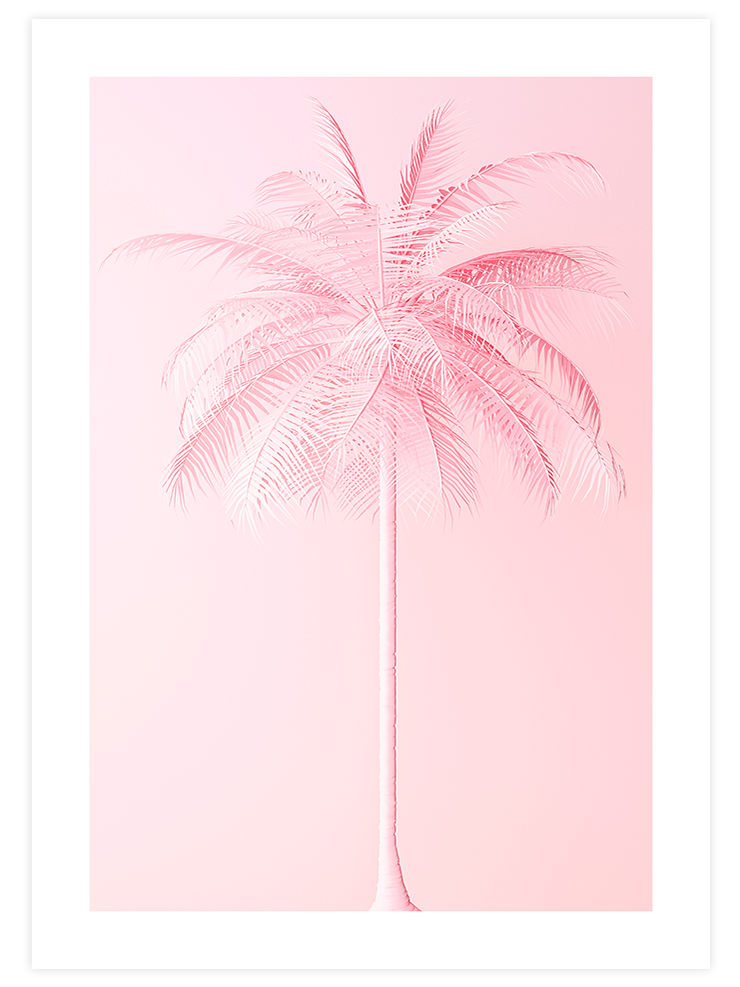 Pembe Palmiye - Art Print Fotoğraflar Poster