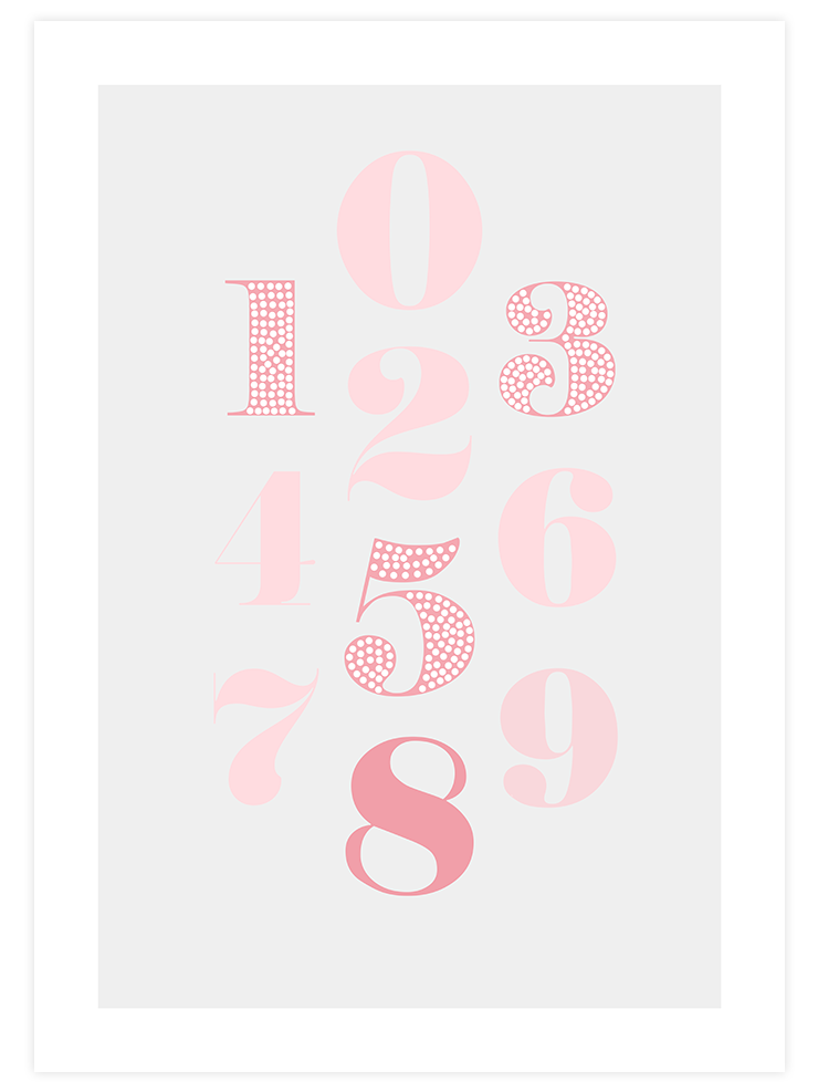 Pembe Sayılar - Art Print