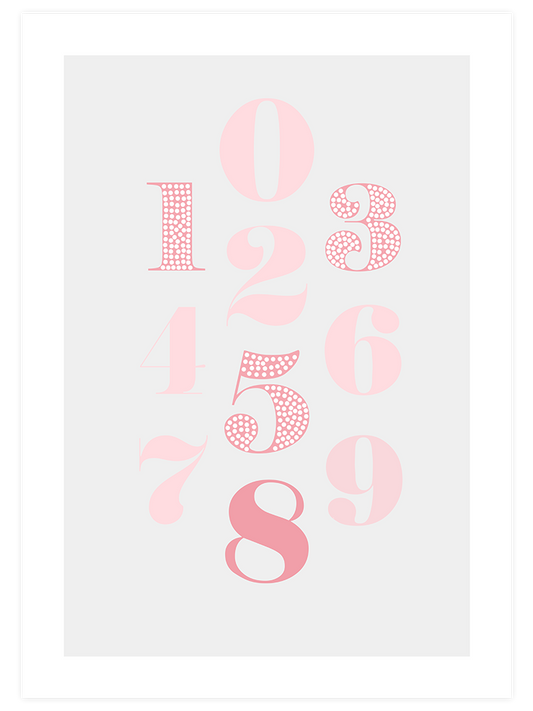 Pembe Sayılar - Art Print