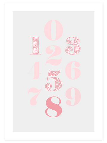 Pembe Sayılar - Art Print