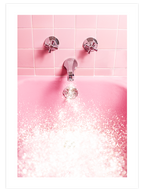 Chic Pink Bath - Art Print