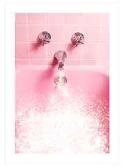 Chic Pink Bath Poster - Giclée Baskı