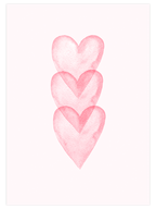 Pink Hearts - Art Print
