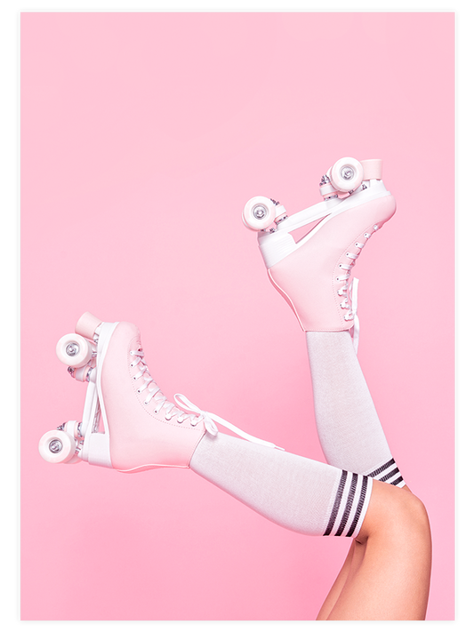 Pink Roller Poster - Giclée Baskı