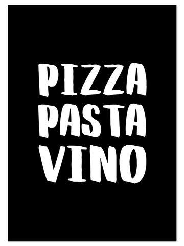 Pizza Pasta Vino - Art Print