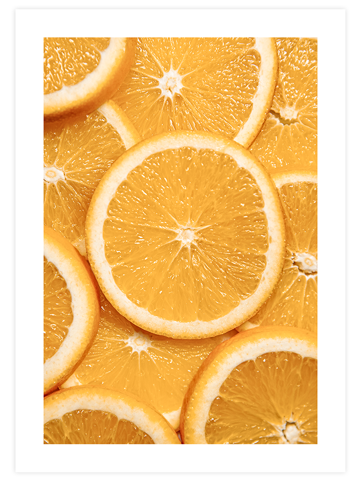 Portakal Dilimleri - Art Print