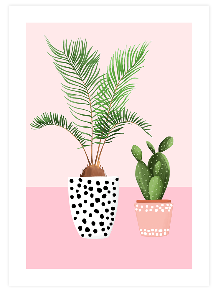 Puantiyeli Vazo N2 - Art Print Sanatsal Poster