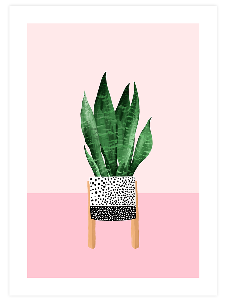 Puantiyeli Vazo N3 - Art Print Ürün ana görseli