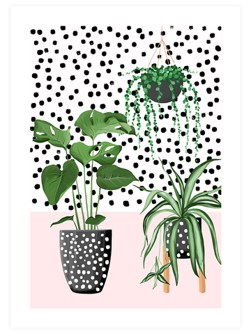 Puantiyeli Vazo N4 - Art Print