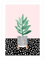 Puantiyeli Vazo - Art Print