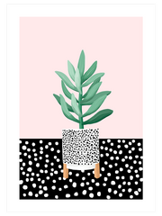 Puantiyeli Vazo - Fine Art Poster