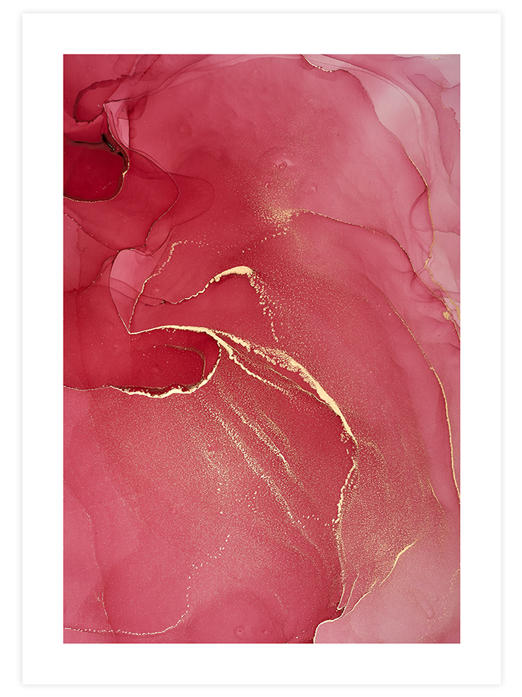 Red & Gold - Art Print Sanatsal Poster