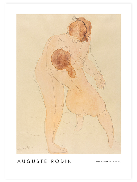 Rodin Two Figures - Fine Art Poster