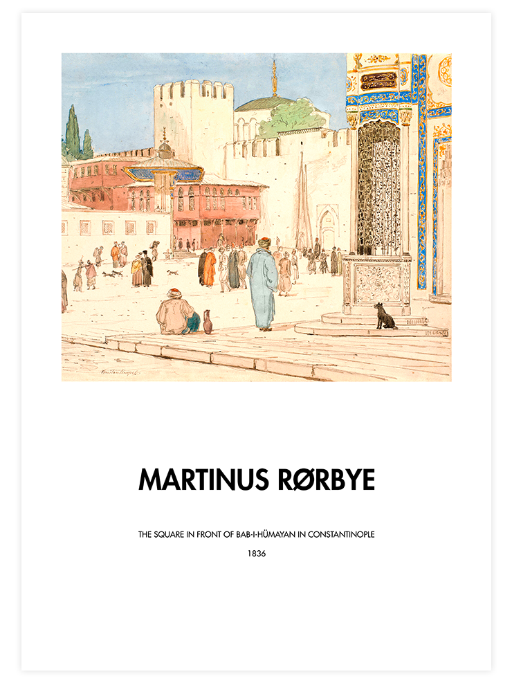 Rorbye The Square In Front Of Bab-i-Hümayan In Constantinople - Art Print Ürün ana görseli