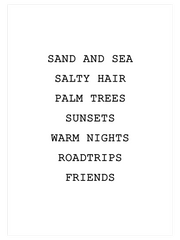 Sand And Sea Poster - Giclée Baskı