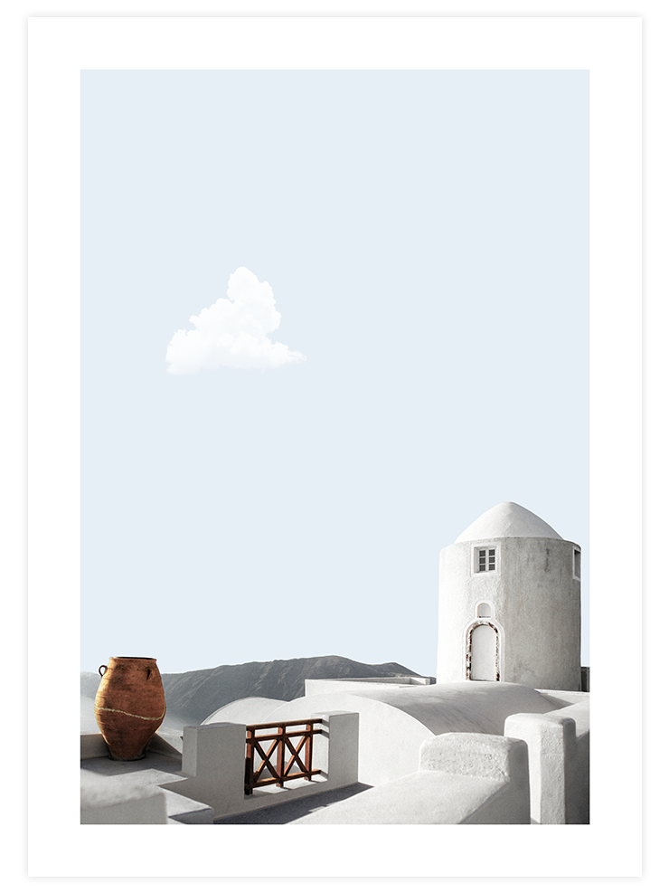 Santorini N1 - Art Print