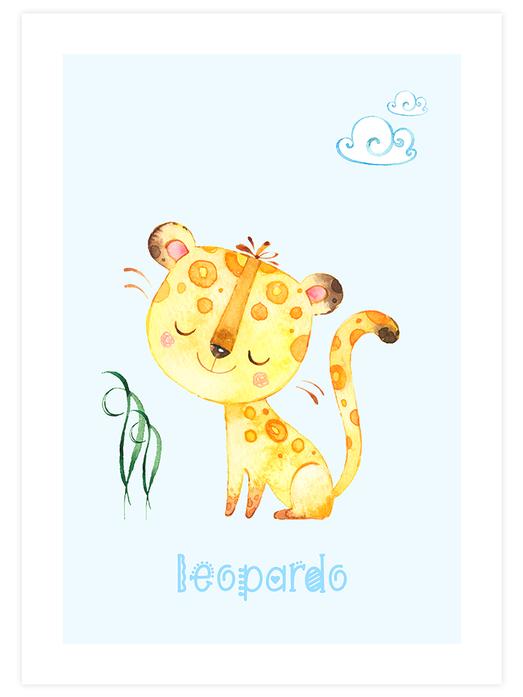 Sarı Leopar - Art Print