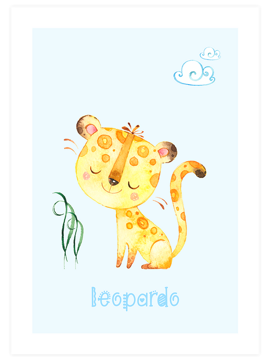 Sarı Leopar Poster - Giclée Baskı
