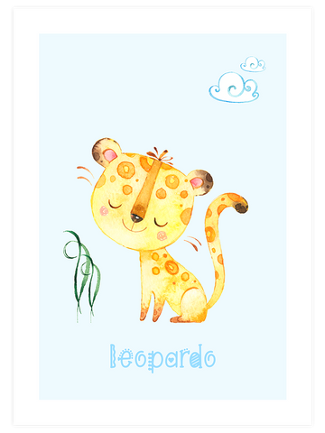 Sarı Leopar - Art Print