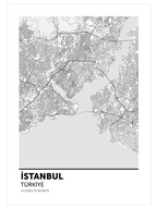 Şehir Haritası Kişiye Özel - Art Print