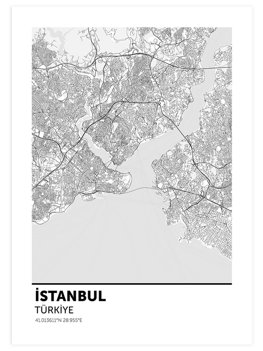Şehir Haritası Kişiye Özel - Art Print