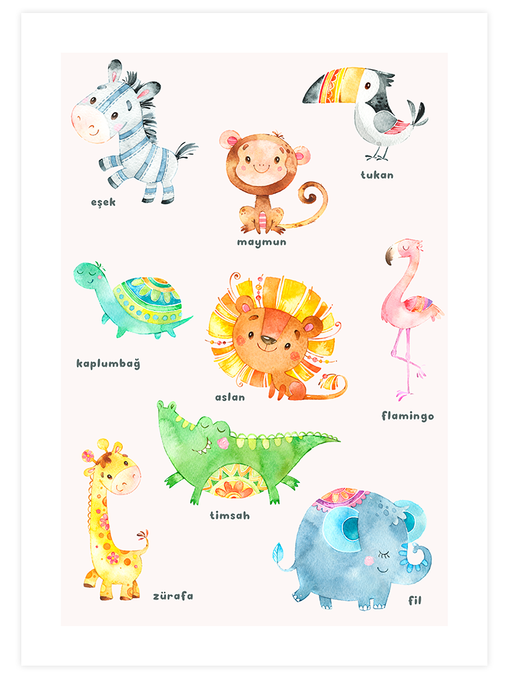 Sevimli Hayvanlar - Art Print