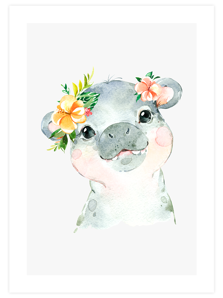 Sevimli Su Aygırı - Art Print