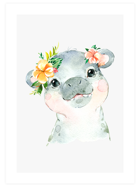 Sevimli Su Aygırı - Art Print
