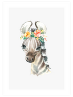 Sevimli Zebra - Art Print