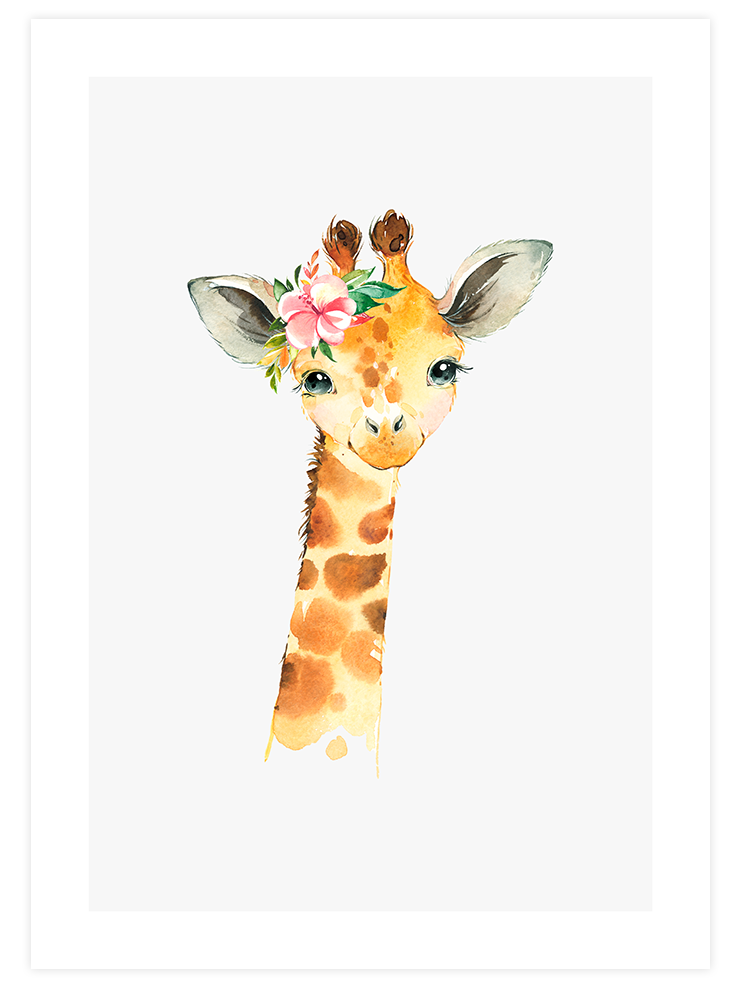 Sevimli Zürafa - Art Print Ürün ana görseli