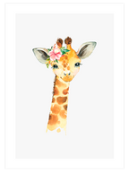 Sevimli Zürafa - Art Print