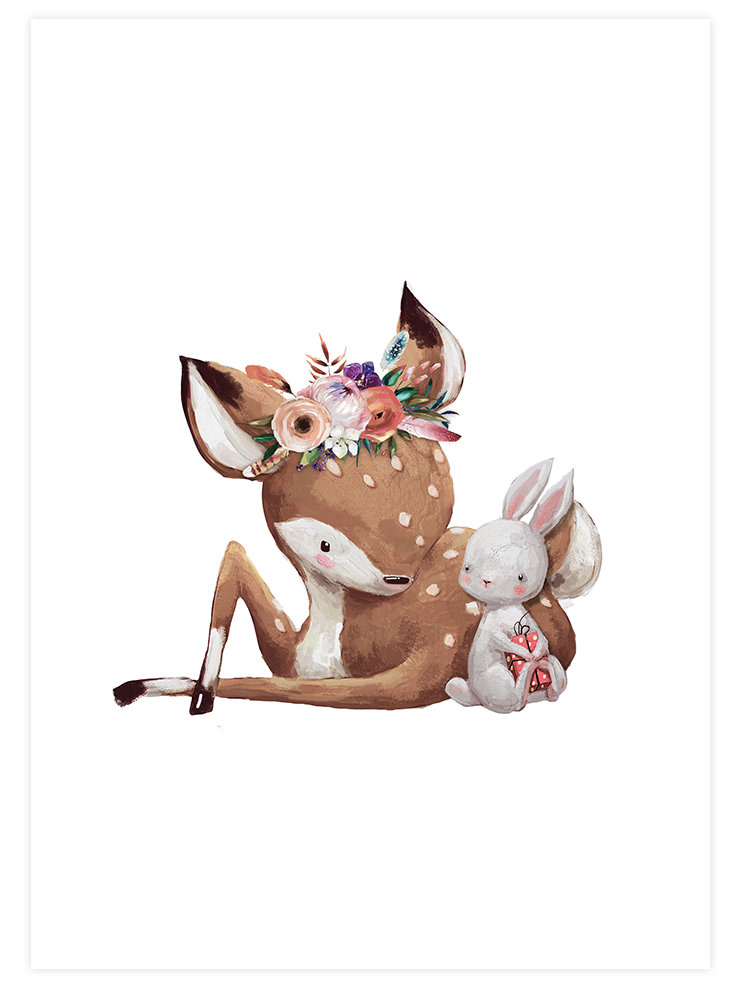 Şirin Bambi - Art Print Ürün ana görseli