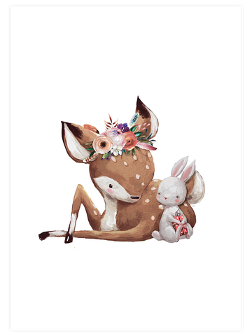 Şirin Bambi - Art Print