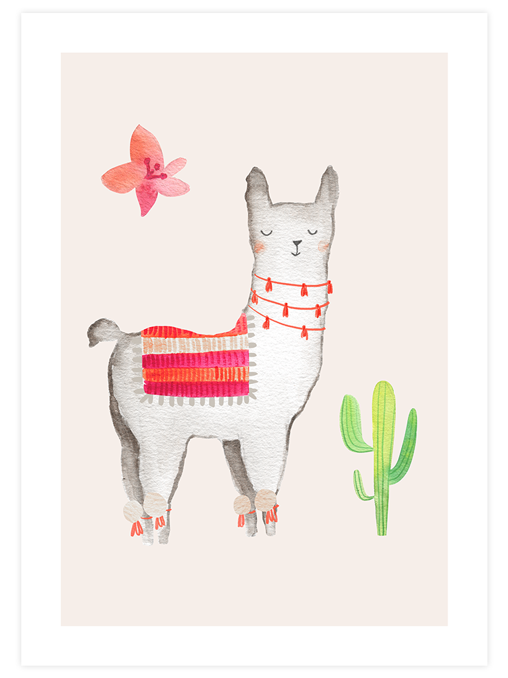 Şirin Lama N3 - Art Print